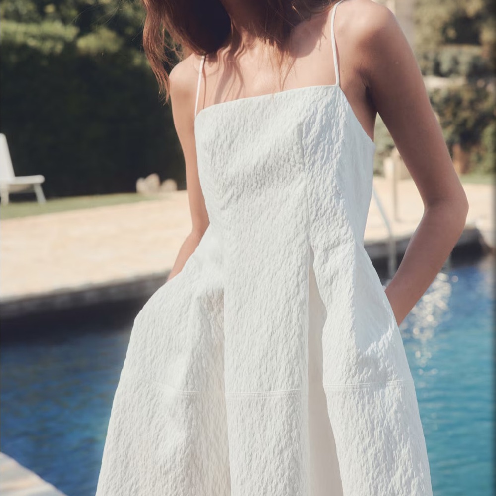 Jacquard Weave Strappy Dress H&M